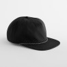 Czapka z bawełny organicznej 5 Panel Rope Cap - B864N:czarny, 100% bawełna, One Size